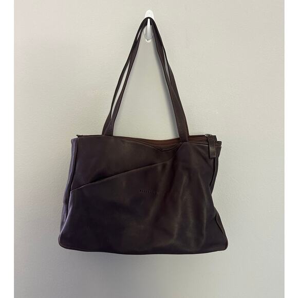 Bruno Rossi Brown Leather Shoulder Bag - Picture 2 of 16